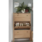 Kombikommode HOME AFFAIRE "Dura Kommode Schrank Schuhschrank", braun (buche), B:82cm H:133cm T:27cm, Massivholz, Sideboards, Kombikommode, aus FSC-zertifizierten Massivholz, Breite 82 cm