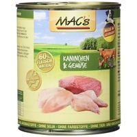 Mac's Hundefutter getreidefrei Kaninchen & Gemüse, 800 g