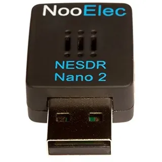 Nooelec NESDR Nano 2 - Winziges Schwarzes RTL-SDR-USB-Set (RTL2832U + R820T2) mit MCX-Antenne. Software Defined Radio, DVB-T und ADS-B Kompatibel, ESD-Sicher
