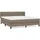 vidaXL Boxspringbett mit Matratze Taupe 180x200 cm Stoff