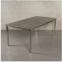 MAGNA Atelier Esstisch SAPPORO mit Marmor Tischplatte, Küchentisch, Naturstein, Dining Table, nachhaltig, 200x100x75cm grau 160 cm x 75 cm