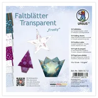 Ursus Faltblätter Frosty Transparentpapier 115 g/m2 50 Blatt 15 x 15 cm