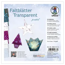 Ursus Faltblätter Frosty Transparentpapier 115 g/m2 50 Blatt 15 x 15 cm