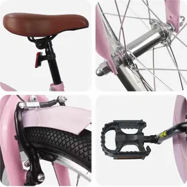 vidaXL Kinderfahrrad 18 Zoll RH 0 cm Hellrosa