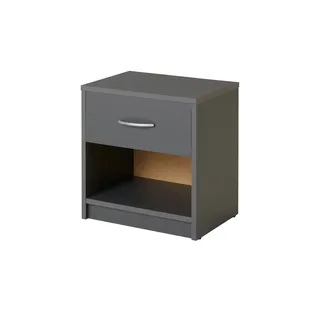 SchlafKONTOR Nachtschrank Pepe 39 x 28 x 41 cm Grau
