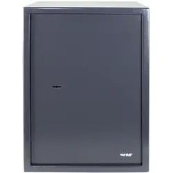 HMF 49205-11 Tresor mit Doppelbartschloss, Möbeltresor, 35 x 50 x 31 cm, Anthrazit