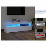 vidaXL TV-Schrank mit LED-Leuchten Weiß 120x35x40 cm