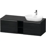 Duravit D-Neo Konsolenwaschtischunterbau wandhängend Eiche Schwarz Matt 1400x550x459 mm - DE4950R701 DE4950R70160000