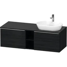 Duravit D-Neo Konsolenwaschtischunterbau wandhängend Eiche Schwarz Matt 1400x550x459 mm - DE4950R701 DE4950R70160000