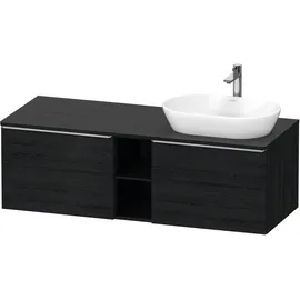 Duravit D-Neo Konsolenwaschtischunterbau wandhängend Eiche Schwarz Matt 1400x550x459 mm - DE4950R701 DE4950R70160000