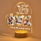 VEELU Personalisierte Geschenke für Oma - Geschenk aus Glas mit Eigenem Foto und Text - Personalisiert Oma Geschenke zum Geburtstag - Beste Oma Geschenke