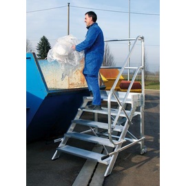 Günzburger Geländer einseitig für Arbeitspodest fahrbar einseitig 2 Stufen