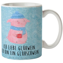 Mr. & Mrs. Panda Tasse Glühschwein – Eisblau – Geschenk, Keramiktasse, Kaffeetasse, Winter, Keramik blau