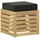 vidaXL Outdoor Hocker Bank Weiß 43 x 43 x 45 cm Massivholz Akazie