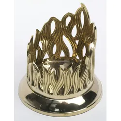 Kerzenleuchter Flammen Design für Ø 8 cm Kerzen, Messing Gold