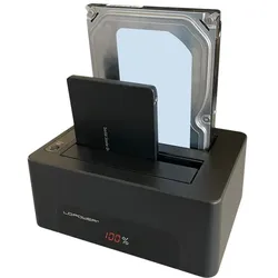 LC-Power LC-DOCK-U3-V - HDD-Dockingstation mit Netzanzeige, Ein/Aus-Schalter Sch