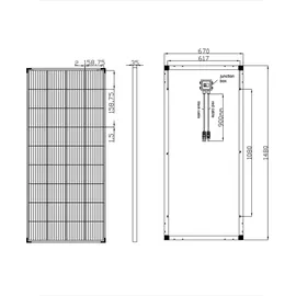 EnjoySolar enjoysolar® Monokristallines Solarmodul Solarpanel mit PERC Zellentechnik schwarzes Rahmen Version 200W