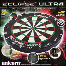 Unicorn Information System Unicorn Eclipse Ultra Professional Bristle Dartscheibe, Einheitsgröße, Schwarz, 79900