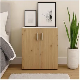 Hti-Living Kommode Nina 60 x 77 x 30,5 cm Weiß-Artisaneiche / Blau