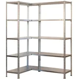 Proregal Eckregal Metall 130x200x30 cm Silber