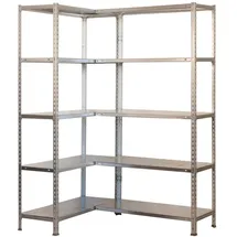 Proregal Eckregal Metall 130x200x30 cm Silber