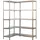 Proregal Eckregal Metall 130x200x30 cm Silber