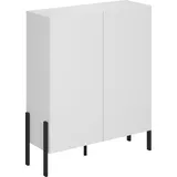 INOSIGN Kommode »Jukon, Breite 110 cm, moderne grifflose Hochschrank, 2Türen«, Highboard mit viel Stauraum, push-to-open-Funktion, weiß