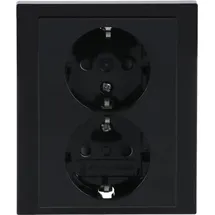 Busch-Jaeger Doppelsteckdose Anthrazit