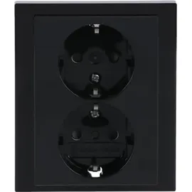 Busch-Jaeger Doppelsteckdose Anthrazit