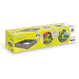 Smoby Kunststoffsandkasten Square Garden mit Dach grau