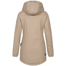 Navahoo Damen, Winterjacke mit Teddyfell Winter Jacke warm gefüttert B991 [B991-Ireliaa-Beige-Gr.XS] - XS
