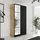 kier furniture Drehtürenschrank Eden 105 x 205 x 39 cm Hellbraun/Schwarz