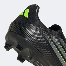 adidas F50 League Laceless FG/MG Core Black / Iron Metallic / Lucid Lemon 44