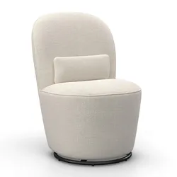 Stuhl Vittore Creme Chenille Gepolstert