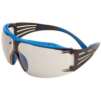 3M SecureFit 400X Schutzbrille, Gestell blau/grau, Scotchgard Anti-Fog-Beschichtung (K/N), graue Scheibe für Innen- und Außenbereich, SF407XSGAF-BLU-EU