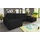 Sofnet Wohnlandschaft mit Schlaffunktion Totti - U-Form Couch, Schlafsofa mit Bettkasten, Couchgranitur mit Bettfunktion, Big Sofa, Cord Stoff, Wohnzimmer... Schwarz