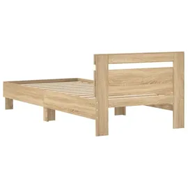 vidaXL Bettgestell mit Kopfteil Sonoma-Eiche 80 x 200 cm Holzwerkstoff