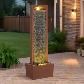 Teamson Home Wasserfallbrunnen Rotstein mit LED 84 cm