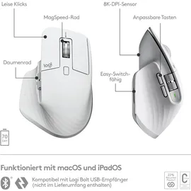 Logitech MX Master 3S for Mac Hellgrau