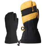 Lenz Heat Glove 8.0 Finger Cap Lobster Skihandschuhe braun|gelb M