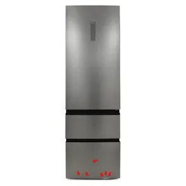 Haier HTW7620ANMG 3D 60 Series 7 Kühl-Gefrierkombination (414 l, 2050 mm hoch, Silber)