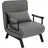 Woltu Schlafsessel 3 in 1 Leinen 60 x 78 x 75 cm Grau mit Kissen