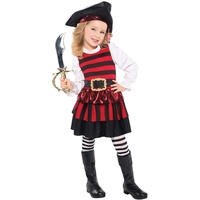 amscan Kind Mädchen Pirat Kostüm Alter 6-8 Jahre Buchwoche Little Lass