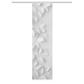 VISION S Schiebegardine RIXA Bambusoptik, 3D Effekt, Blätter-Druck, 260x60 cm, Farbe:grau, Größe:260 x 60 cm, Anzahl:1x