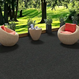 Snapstyle Kunstrasen Rasenteppich mit Noppen Kingston Anthrazit 200x150cm