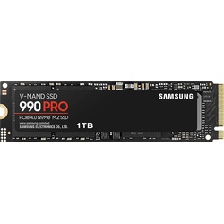 Samsung 990 PRO NVMeTM M.2 interne SSD (1 TB) 7450 MB/S Lesegeschwindigkeit, 6900 MB/S Schreibgeschwindigkeit schwarz 1 TB