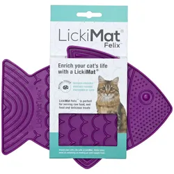 LickiMat Felix - Schleckmatte aus Naturgummi für Katzen - lila
