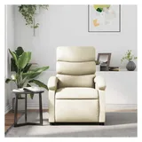 vidaXL Massagesessel 92 x 99,5 x 92 cm Creme mit Fernbedienung