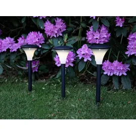 Best Season Solarleuchte schwarz 37,5 x 11 cm 3er Set