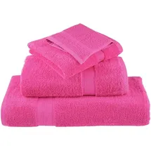 vidaXL SOLUND Handtuchset 4-tlg. rosa